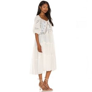 NWT: Free People - Delilah Embroidered Maxi Top